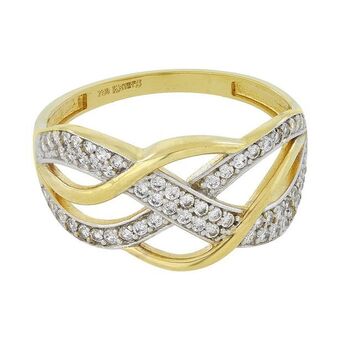Kevin's Joyeros Anillo en oro amarillo de 18 kilates, con zircones oferta