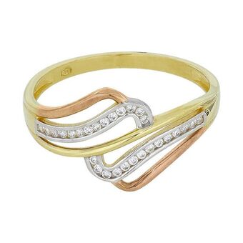 Kevin's Joyeros Anillo en oro amarillo de 18 kilates, con zircones oferta