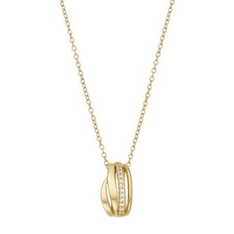 Kevin's Joyeros Gargantilla en oro amarillo de 18 kilates, rolo, con zircones, 40 cm. de largo, 0.50 mm. de ancho oferta