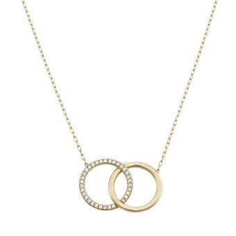 Kevin's Joyeros Gargantilla en oro amarillo de 18 kilates, rolo, con zircones, 40 cm. de largo, 1 mm. de ancho oferta