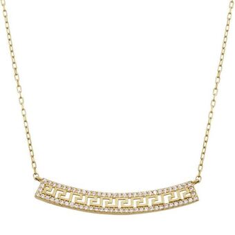 Kevin's Joyeros Gargantilla en oro amarillo de 18 kilates, rolo, con zircones, 40 cm. de largo, 1 mm. de ancho oferta