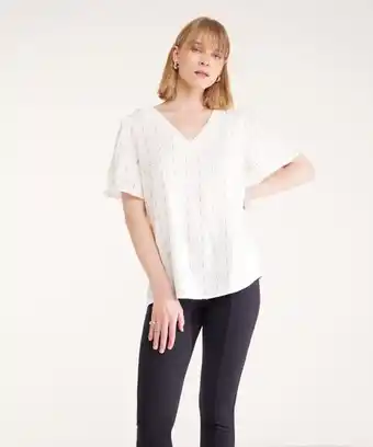 Pat Primo Blusa manga corta cuello en v estampada oferta