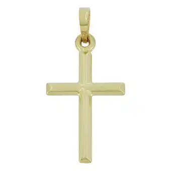 Kevin's Joyeros Cruz en oro amarillo de 18 kilates satinado, tronco oferta