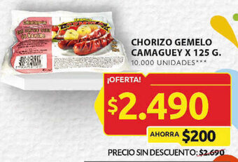 Ara CHORIZO GEMELO CAMAGUEY X 125 G. oferta