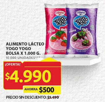 Ara ALIMENTO LÁCTEO YOGO YOGO BOLSA X 1.000 G. oferta