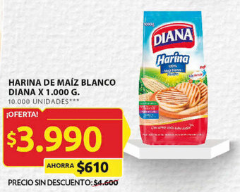 Ara HARINA DE MAÍZ BLANCO DIANA X 1.000 G. oferta