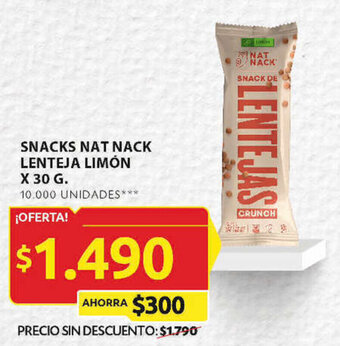 Ara SNACKS NAT NACK LENTEJA LIMÓN X 30 G. oferta