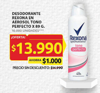 Ara DESODORANTE REXONA EN AEROSOL TONO PERFECTO X 89 G. oferta