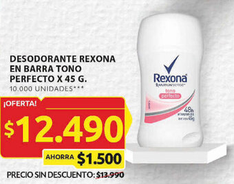 Ara DESODORANTE REXONA EN BARRA TONO PERFECTO X 45 G. oferta