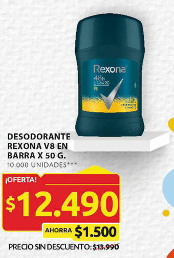 Ara DESODORANTE REXONA V8 EN BARRA X 50 G. oferta