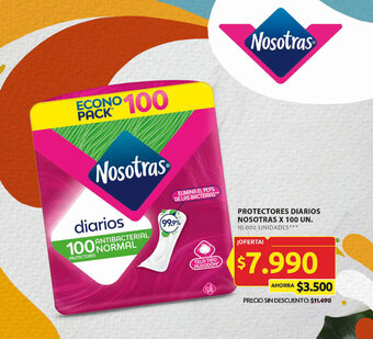 Ara PROTECTORES DIARIOS NOSOTRAS X 100 UN. oferta