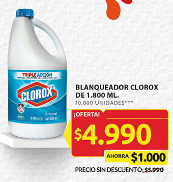 Ara BLANQUEADOR CLOROX DE 1.800 ML. oferta