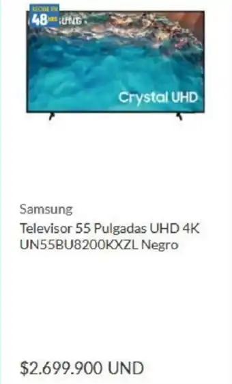 Homecenter Samsung Televisor 55 Pulgadas UHD 4K UN55BU8200KXZL Negro oferta