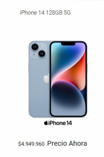 Claro iPhone 14 128GB 5G oferta