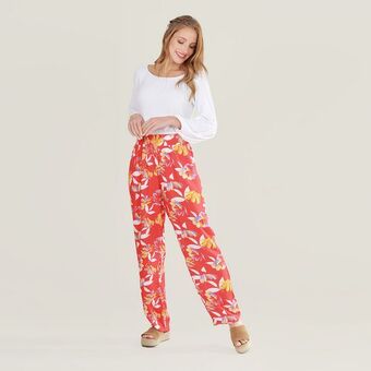 Fuera de Serie Pantalon tiro alto bota recta oferta