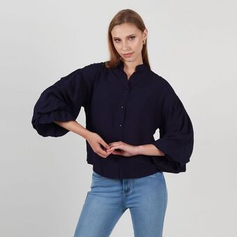 Fuera de Serie Blusa cuello neru manga larga oferta