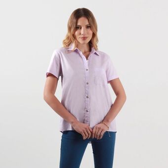 Fuera de Serie Blusa cuello camisero manga corta oferta