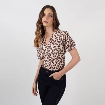Fuera de Serie Blusa cuello v manga corta oferta