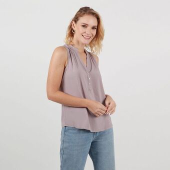 Fuera de Serie Blusa cuello v manga sisa oferta