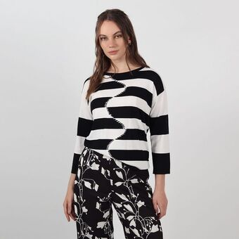 Fuera de Serie Sweater cuello redondo manga larga oferta