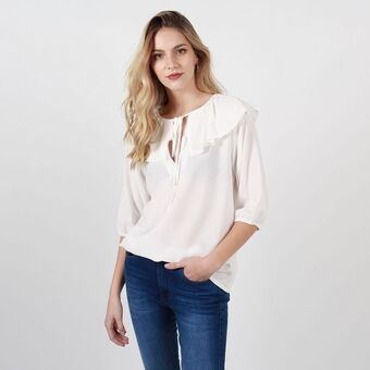 Fuera de Serie Blusa cuello redondo manga larga oferta