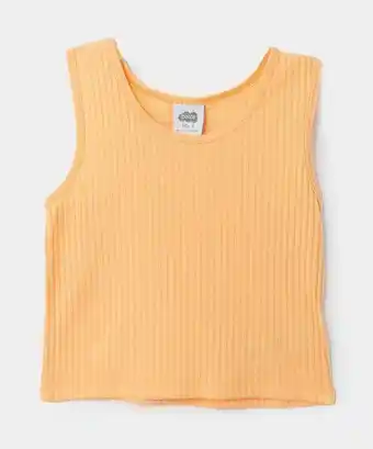 Polito Camiseta manga sisa para niña en rib color mandarina oferta