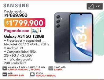 Metro Galaxy a34 5g 128gb oferta