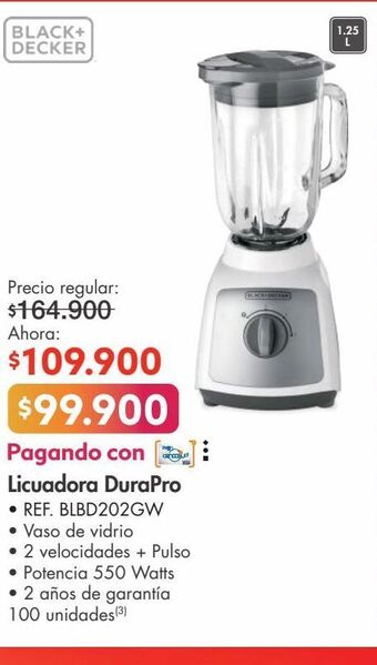 Metro Licuadora durapro black & decker oferta