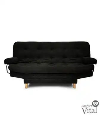 Flamingo Sofá cama 3 posiciones confort vital negro amigable mascota oferta