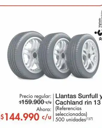 Metro Llantas sunfull y cachland rin 13 oferta