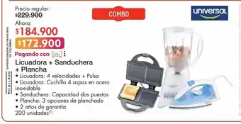 Metro Licuadora + sanduchera + plancha oferta