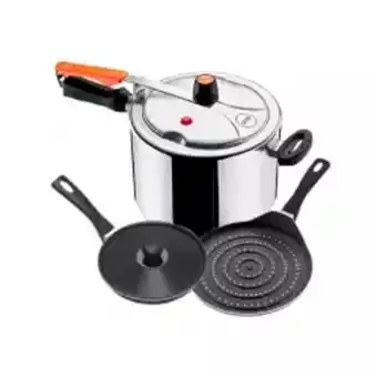 Home Sentry Olla a presión 4.5lt + sartén arepas + cacerola 16cm oferta