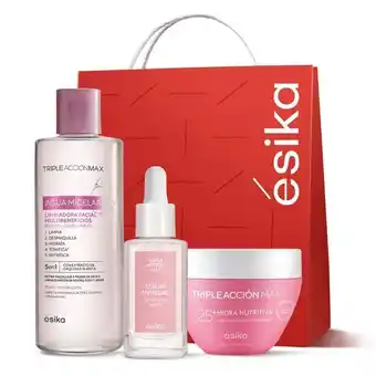 Ésika Set antiedad: agua micelar + sérum facial + crema de rostro 25+ triple acción oferta