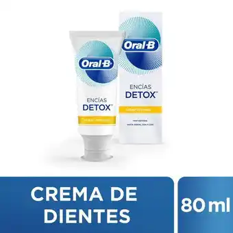 Metro Crema dental oral b encia detox sarro defense x80ml oferta