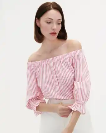 Julio Blusa escote bardot a rayas oferta