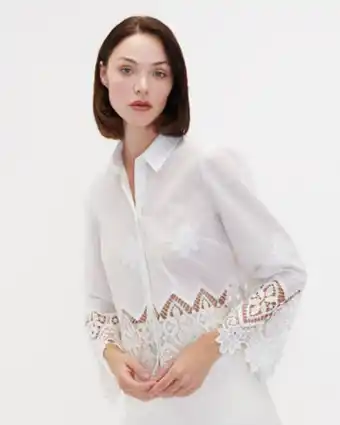 Julio Camisa cenefa crochet oferta