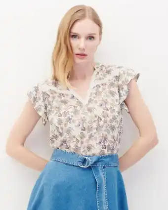 Julio Blusa floral con lúrex oferta