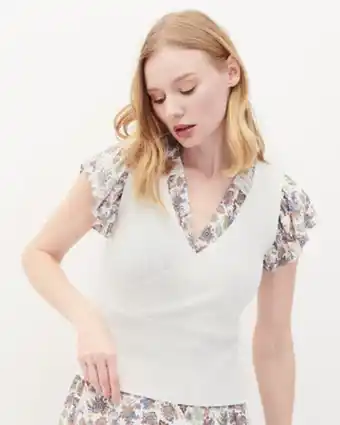 Julio Top cruzado tejido canalé oferta