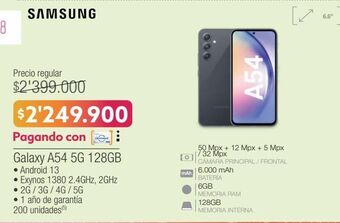 Jumbo Galaxy a54 5g 128gb oferta