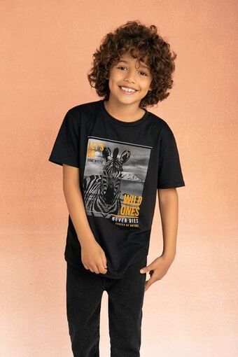 Pacífika Camiseta manga corta negro oferta