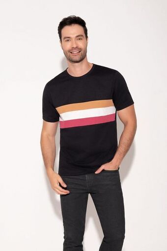 Pacífika Camiseta manga corta negro oferta