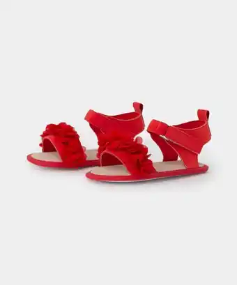 Polito Tenis para recién nacida con manualidad de flores color fresa oferta