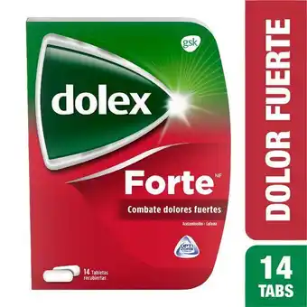 Droguerías Colsubsidio Dolex forte alivio del dolor fuerte. rápida absorción 14tabs oferta