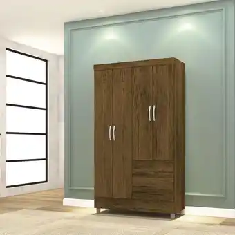 Éxito Closet 4 puertas con 2 cajones bonic marrón oferta