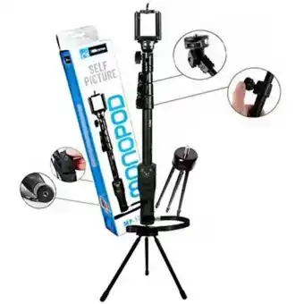 Linio Monopod palo selfie + tripode metal igoma 1.25 mt celular oferta