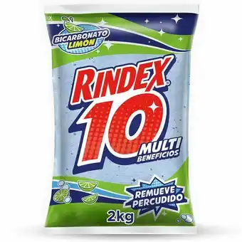 Merqueo Detergente en polvo rindex 10 multi beneficios bicarbonato limón 2kg oferta