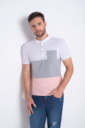 Pacífika Polo manga corta multicolor oferta
