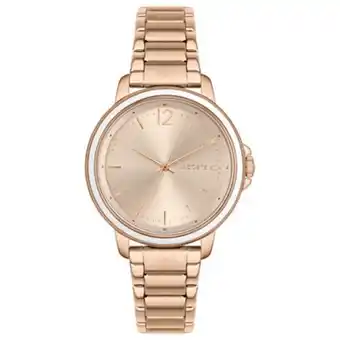 Kevin's Joyeros Reloj lacoste analogo, para dama, tablero redondo color rosa, estilo index + arabigo, pulso acero color rosa oferta
