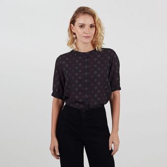 Fuera de Serie Blusa cuello redondo manga corta oferta