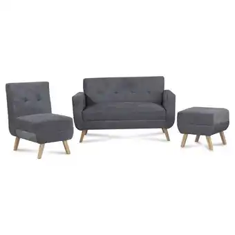 Muebles Jamar Juego de sala tanner velvet ibiza plomo, natural oferta